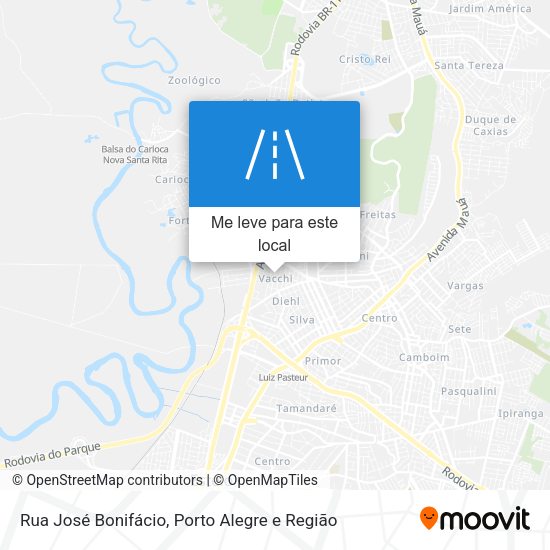 Rua José Bonifácio mapa