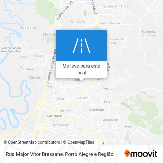 Rua Major Vítor Bressane mapa