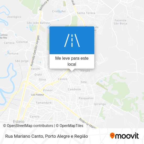 Rua Mariano Canto mapa
