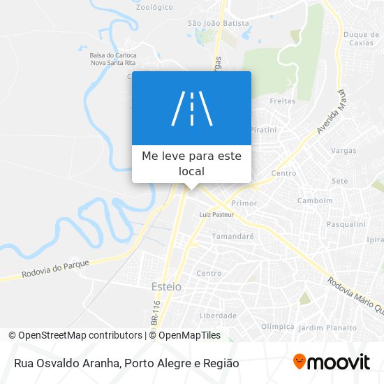 Rua Osvaldo Aranha mapa