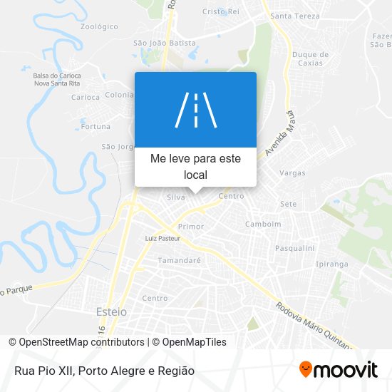 Rua Pio XII mapa