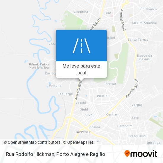 Rua Rodolfo Hickman mapa