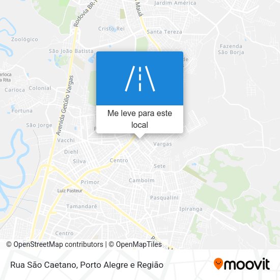 Rua São Caetano mapa