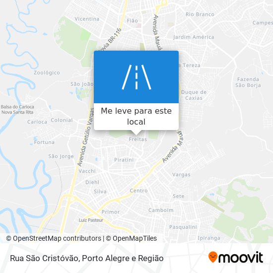 Rua São Cristóvão mapa