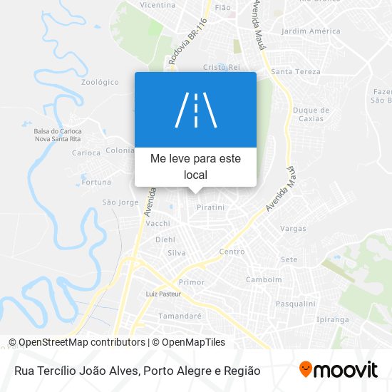 Rua Tercílio João Alves mapa