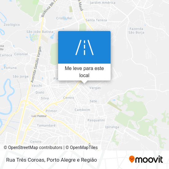 Rua Três Coroas mapa