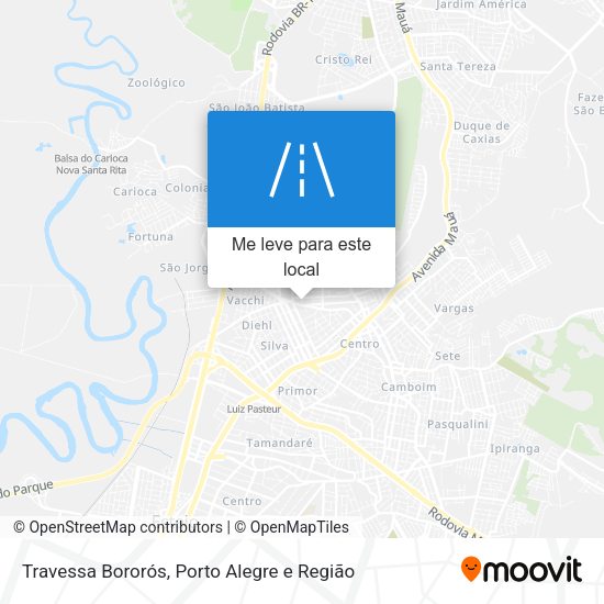 Travessa Bororós mapa