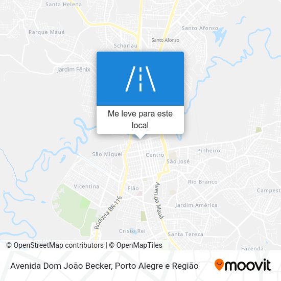 Avenida Dom João Becker mapa