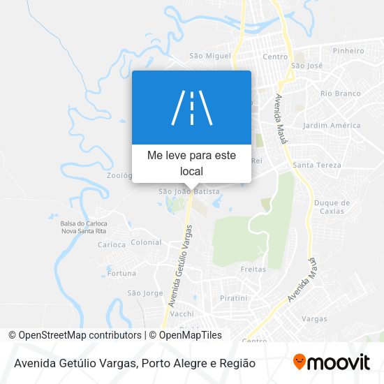 Avenida Getúlio Vargas mapa