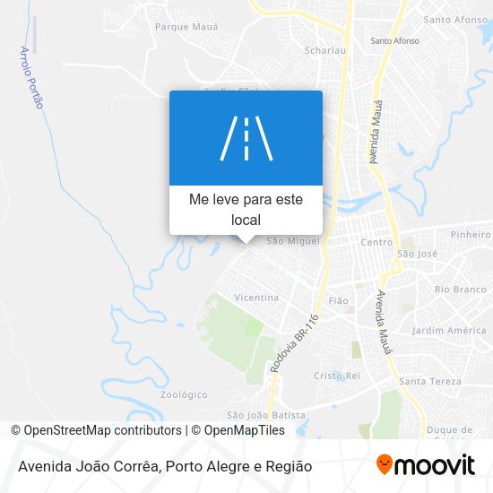 Avenida João Corrêa mapa