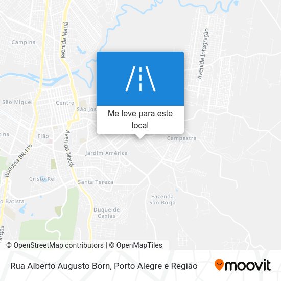 Rua Alberto Augusto Born mapa