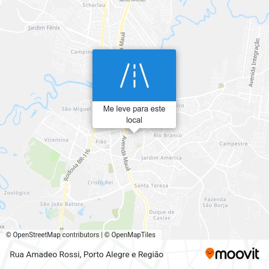 Rua Amadeo Rossi mapa