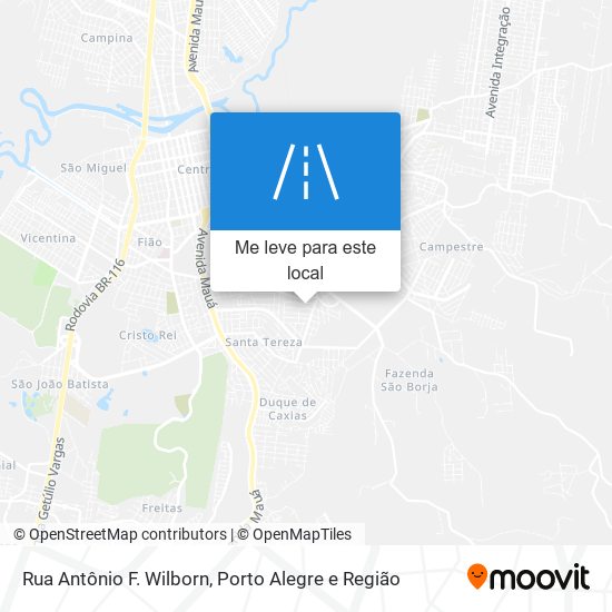 Rua Antônio F. Wilborn mapa