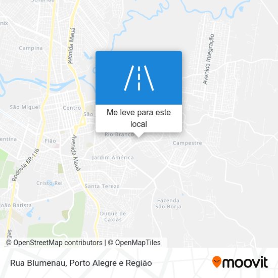 Rua Blumenau mapa