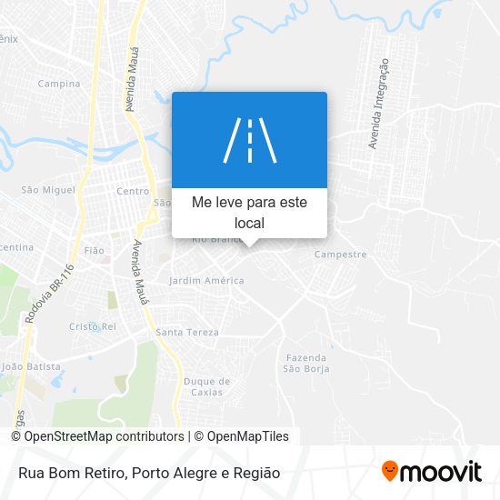 Rua Bom Retiro mapa