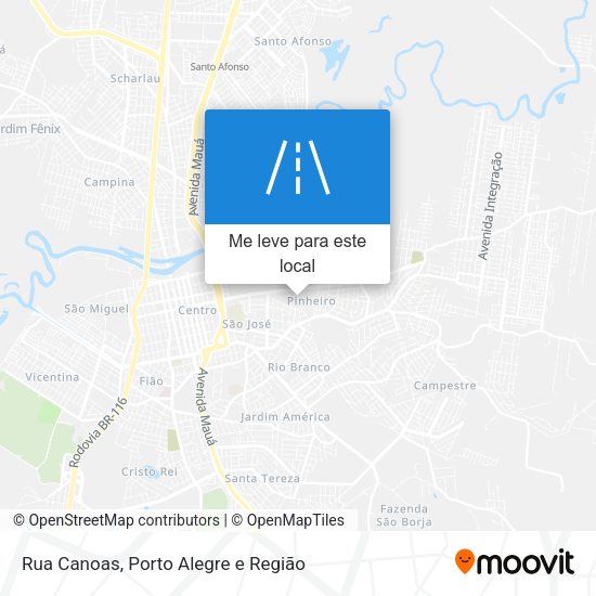 Rua Canoas mapa