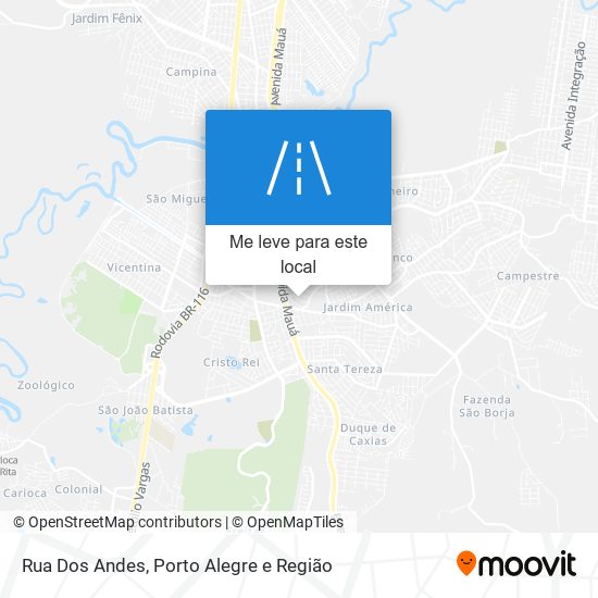 Rua Dos Andes mapa