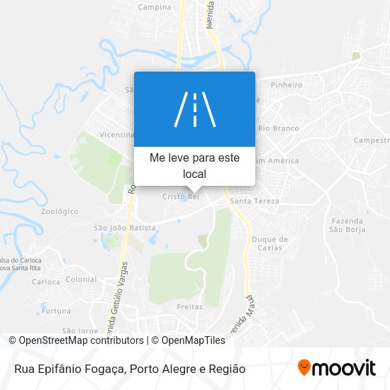 Rua Epifânio Fogaça mapa