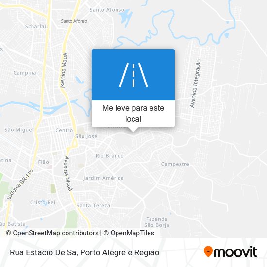 Rua Estácio De Sá mapa