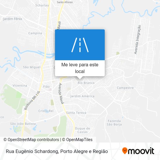 Rua Eugênio Schardong mapa