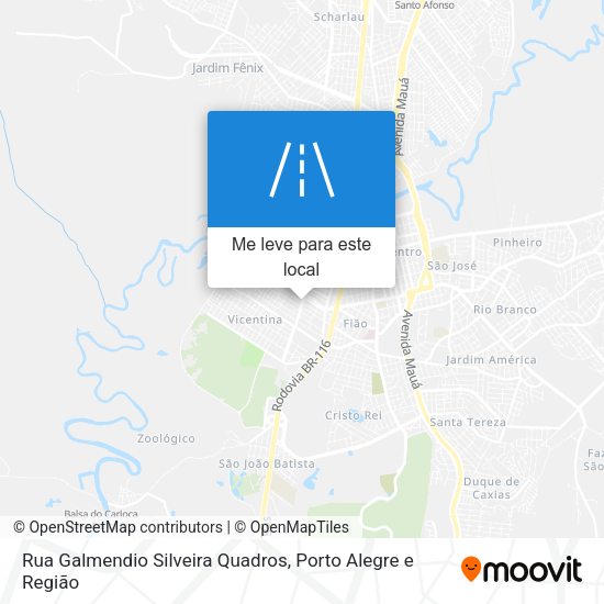 Rua Galmendio Silveira Quadros mapa