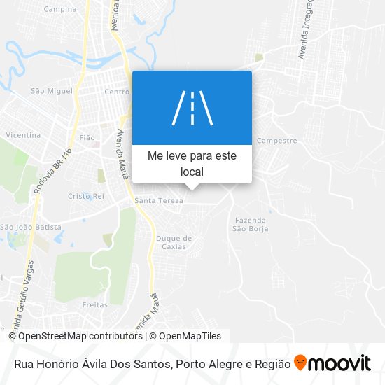 Rua Honório Ávila Dos Santos mapa