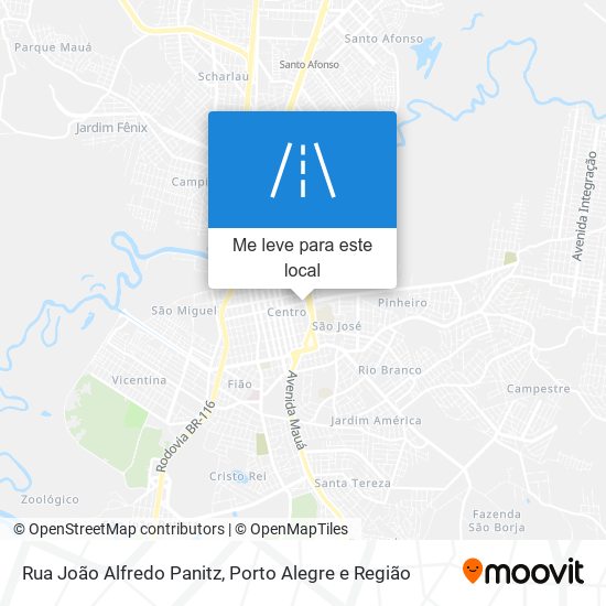 Rua João Alfredo Panitz mapa