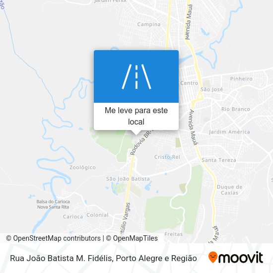 Rua João Batista M. Fidélis mapa