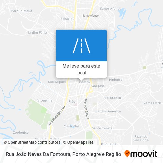 Rua João Neves Da Fontoura mapa