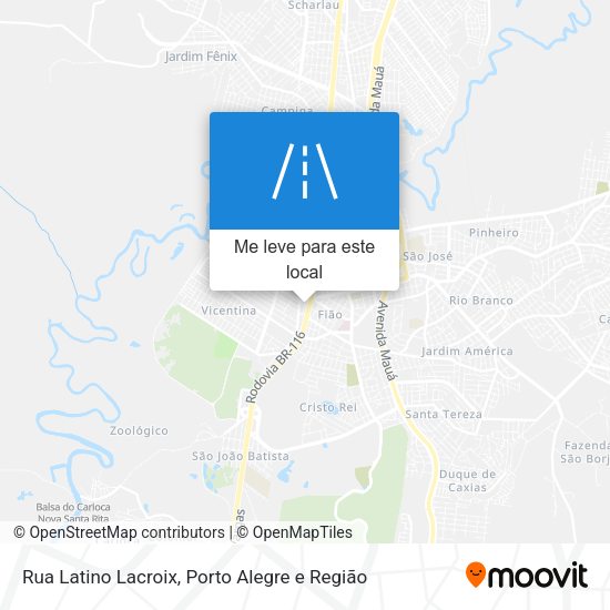 Rua Latino Lacroix mapa