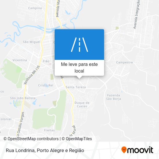 Rua Londrina mapa