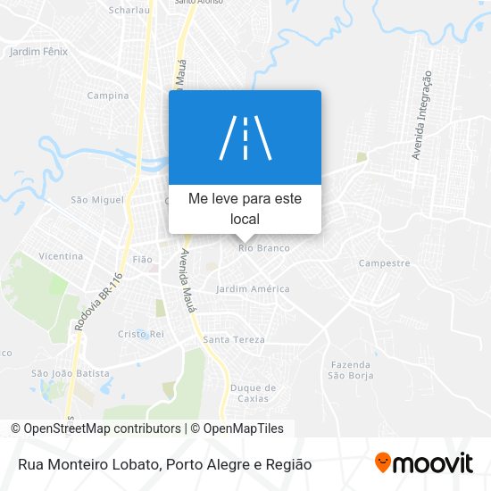 Rua Monteiro Lobato mapa