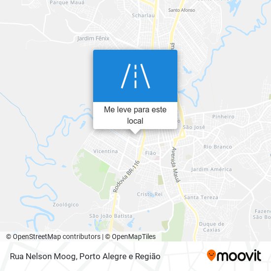 Rua Nelson Moog mapa