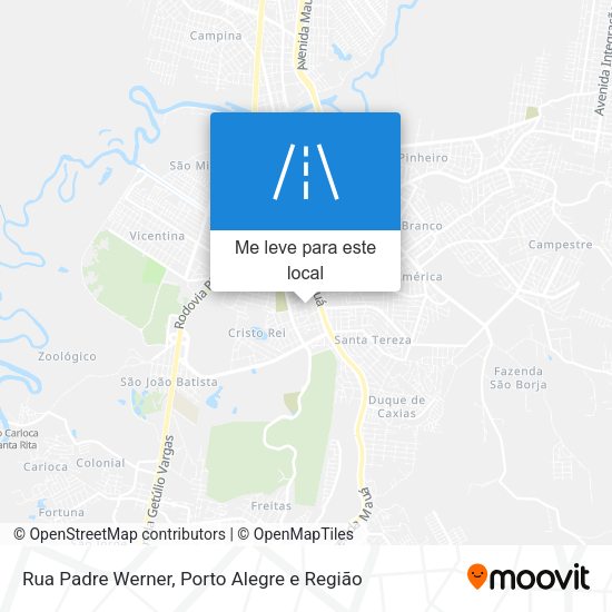 Rua Padre Werner mapa