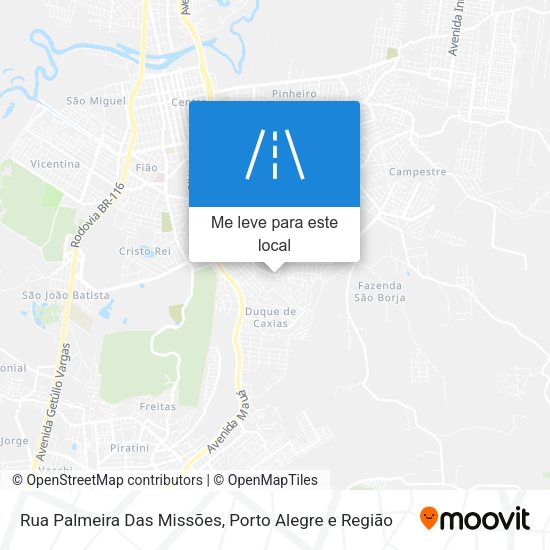 Rua Palmeira Das Missões mapa