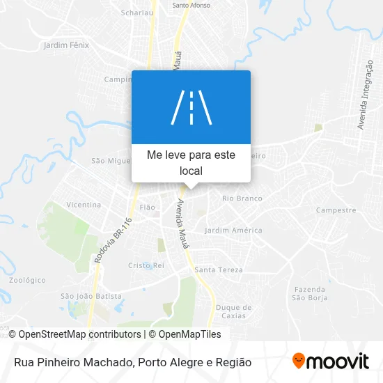 Rua Pinheiro Machado mapa