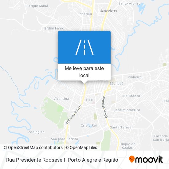 Rua Presidente Roosevelt mapa