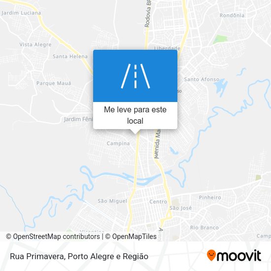 Rua Primavera mapa