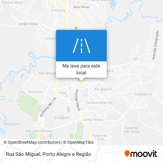 Rua São Miguel mapa