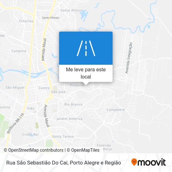 Rua São Sebastião Do Caí mapa