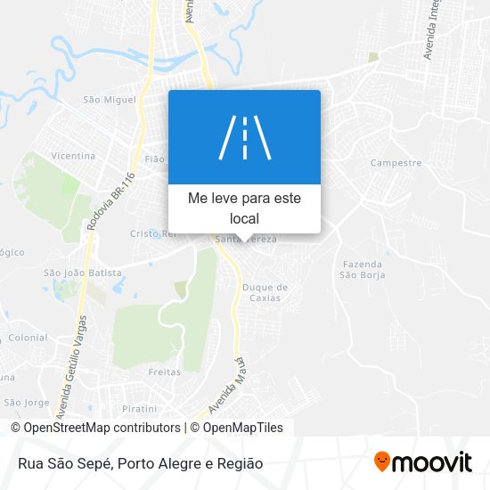 Rua São Sepé mapa