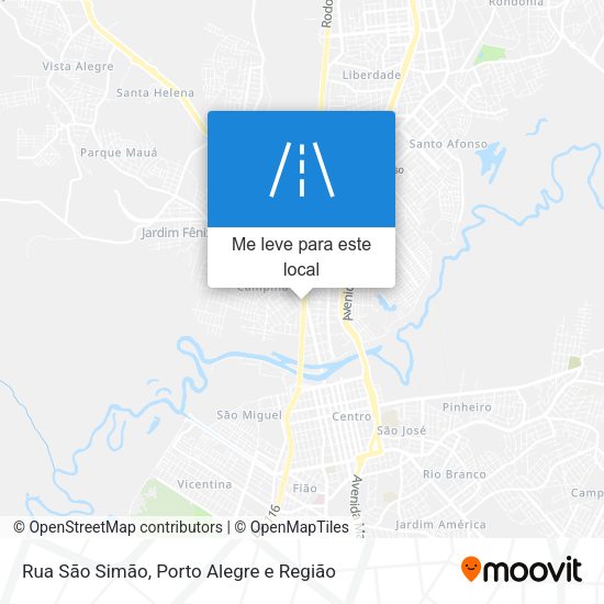 Rua São Simão mapa