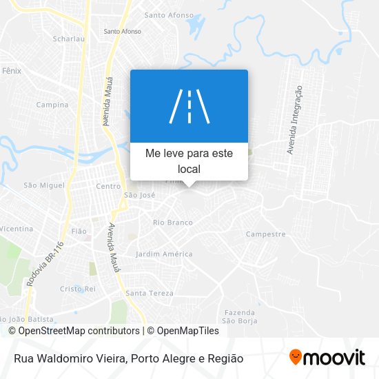 Rua Waldomiro Vieira mapa
