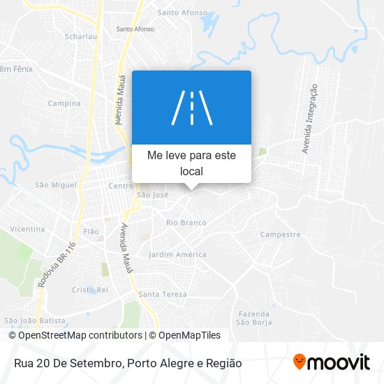 Rua 20 De Setembro mapa