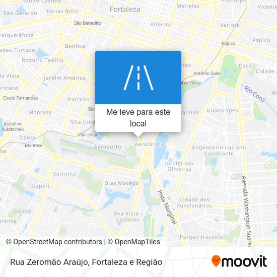 Rua Zeromão Araújo mapa