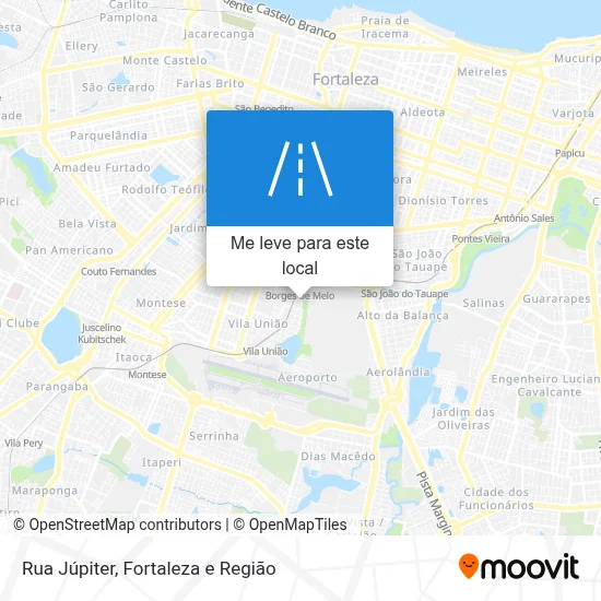 Rua Júpiter mapa