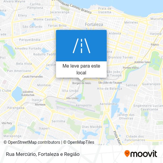 Rua Mercúrio mapa