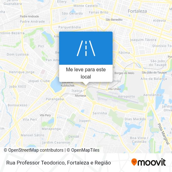 Rua Professor Teodorico mapa