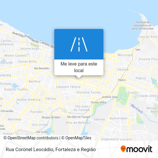 Rua Coronel Leocádio mapa