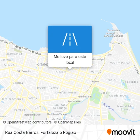 Rua Costa Barros mapa